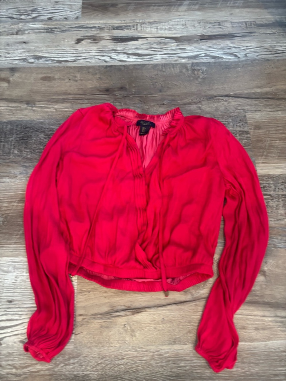 RACHEL Rachel Roy Fuchsia Long-Sleeve Blouse, Sz S